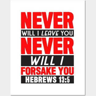 Hebrews 13:5 Posters and Art